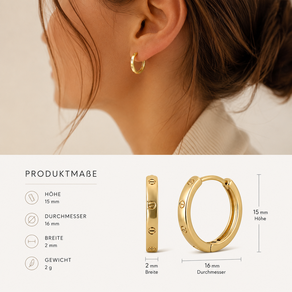 Golden Rivet Creolen