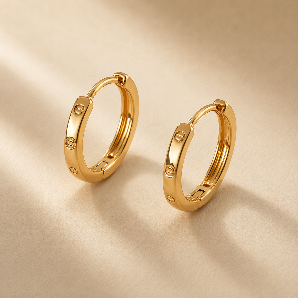 Golden Rivet Creolen